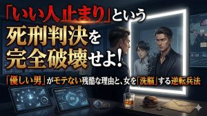 優しい男が「いい人止まり」の殻を破り、強い男として女性をリードするイメージ