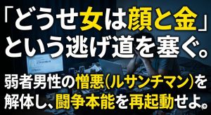 どうせ女は顔と金だとSNSでクズ男を叩きながら、薄暗い部屋で絶望する男性
