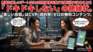 カフェで楽しく談笑しているように見えて、実は心の中で「この人は恋愛対象外だな」とオスとしての魅力を全く感じていない女性と、手応えを感じて喜んでいる男性