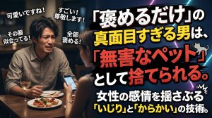 女性をご機嫌取りのように褒め続け退屈されてしまう真面目すぎる男性