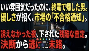 2軒目の店を出た後、自然な言葉でホテルに誘えず気まずい沈黙が流れる深夜の街