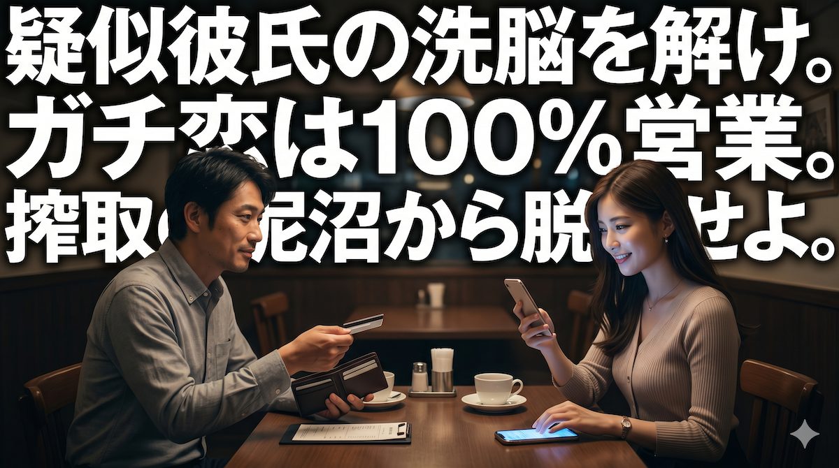 営業時間外のカフェで疑似彼氏としてデートの会計を支払う男性の向かいで、営業用スマホで次の太客への返信を打つ風俗嬢の冷めた姿