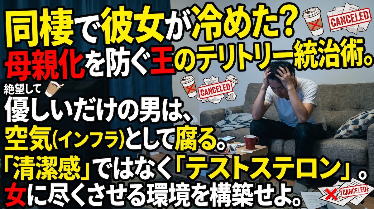 彼女の心が離れていく恐怖に怯え、どうすれば自分に依存させられるのかと薄暗い部屋で一人スマホを見つめ絶望する男の姿