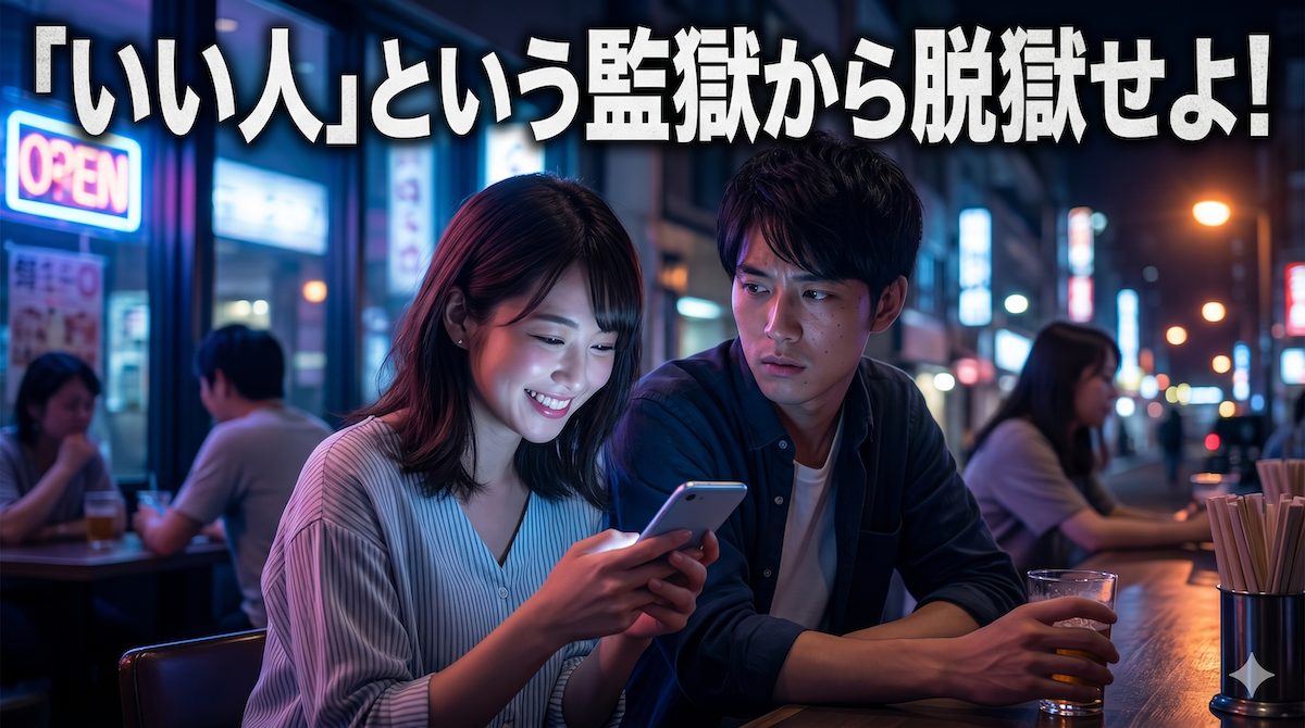 彼女の笑顔の隣で、複雑な表情を浮かべる男。恋愛相談を聞きながらも恋愛対象外とされる都合のいい男の葛藤